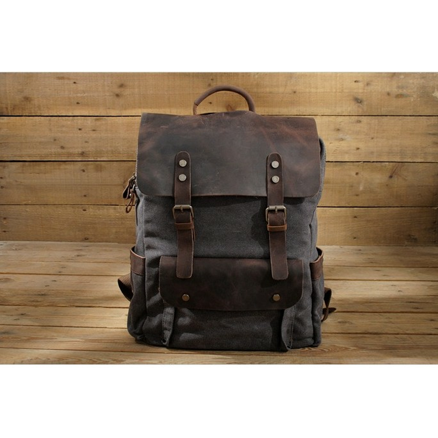 Plecak na laptopa 15,6&quot; vintage skóra naturalna