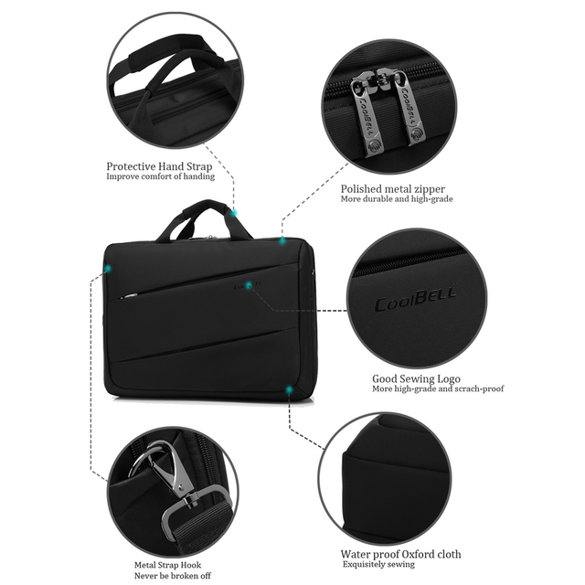 Torba Coolbell na laptopa 17,3&quot; dwukomorowa