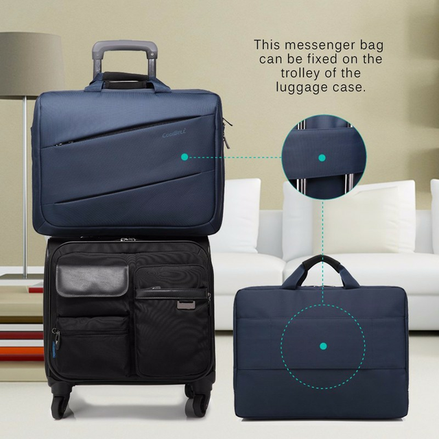 Torba Coolbell na laptopa 17,3&quot; dwukomorowa