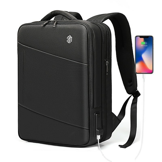 Plecak/Torba Arctic Hunter na laptopa 15,6&quot; 16,4&quot; B00345 bagaż podręczny z USB - Kolor: czarny