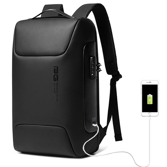 Antykradzieżowy plecak Bange na laptopa 15,6&quot; BG-7216 z USB - Kolor: czarny