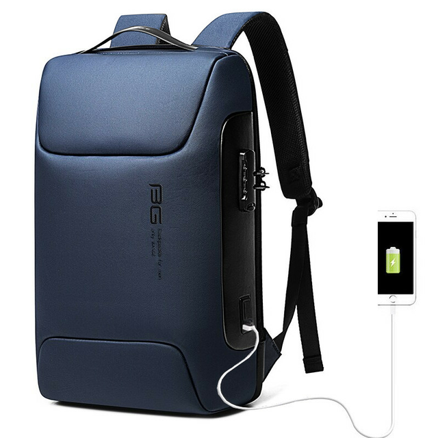 Antykradzieżowy plecak Bange na laptopa 15,6&quot; BG-7216 z USB - Kolor: ciemnoniebieski