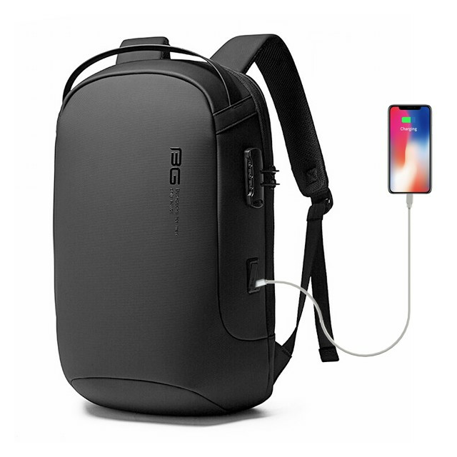 Antykradzieżowy plecak Bange na laptopa 15,6&quot; BG-7225 z USB - Kolor: czarny