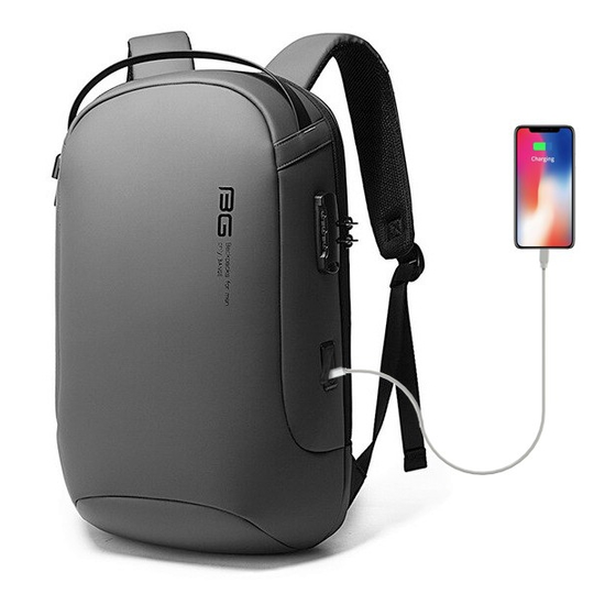 Antykradzieżowy plecak Bange na laptopa 15,6&quot; BG-7225 z USB - Kolor: szary