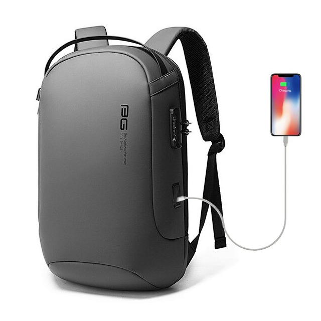 Antykradzieżowy plecak Bange na laptopa 15,6&quot; BG-7225 z USB - Kolor: szary