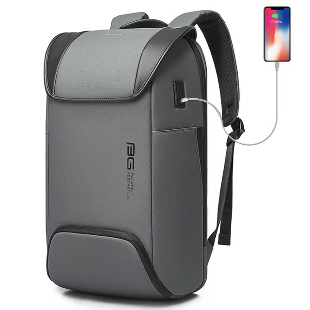 Antykradzieżowy plecak Bange na laptopa 15,6&quot; BG-7276 z USB - Kolor: szary