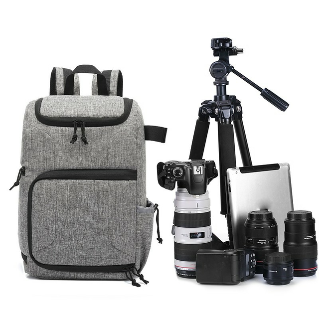 Plecak fotograficzny na aparat Mason + laptopa 13,3&quot; - Kolor: szary