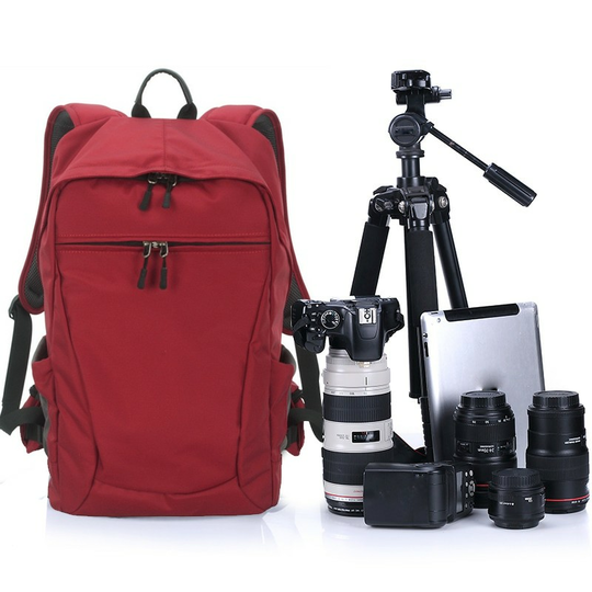 Plecak fotograficzny Careell na aparat i laptopa 15,6&quot; - Kolor: czerwony
