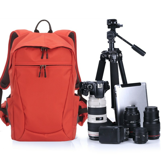 Plecak fotograficzny Careell na aparat i laptopa 15,6&quot; - Kolor: pomarańczowy