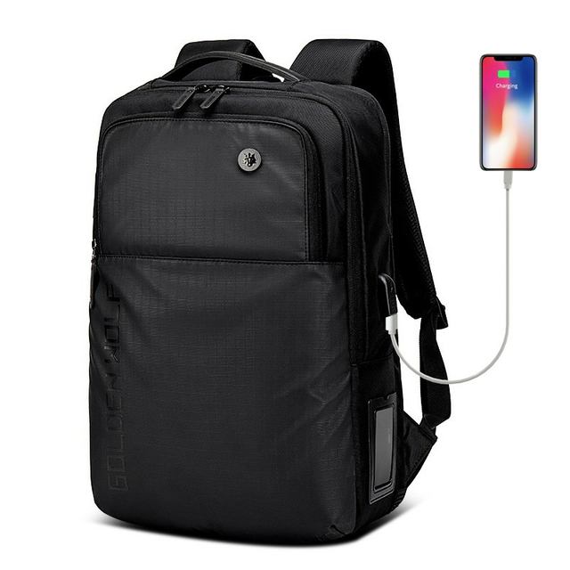 Plecak Golden Wolf na laptopa 15,6&quot; GB00399 z USB - Kolor: czarny