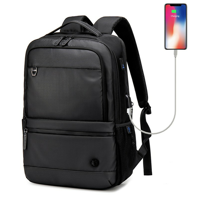 Plecak Golden Wolf na laptopa 15,6&quot; GB00402 z USB - Kolor: czarny