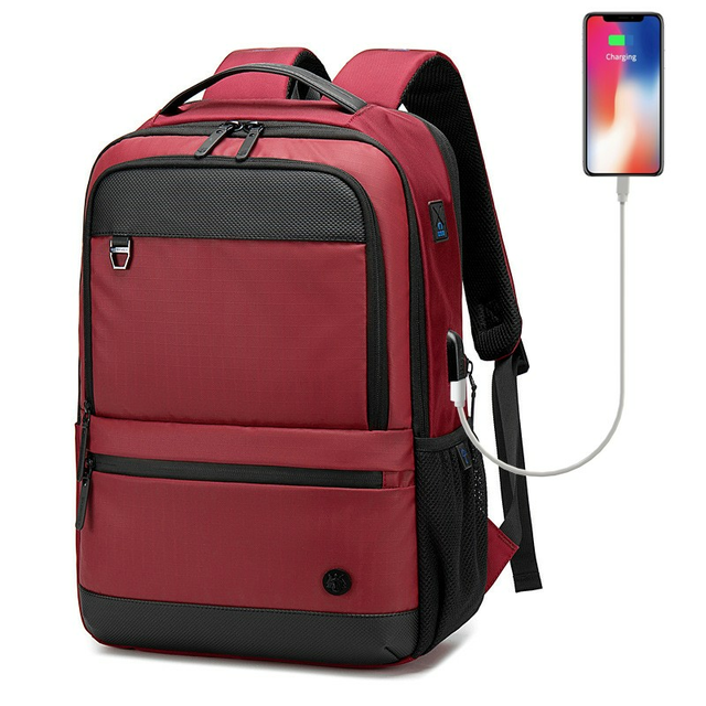 Plecak Golden Wolf na laptopa 15,6&quot; GB00402 z USB - Kolor: czerwony