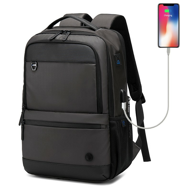 Plecak Golden Wolf na laptopa 15,6&quot; GB00402 z USB - Kolor: szary