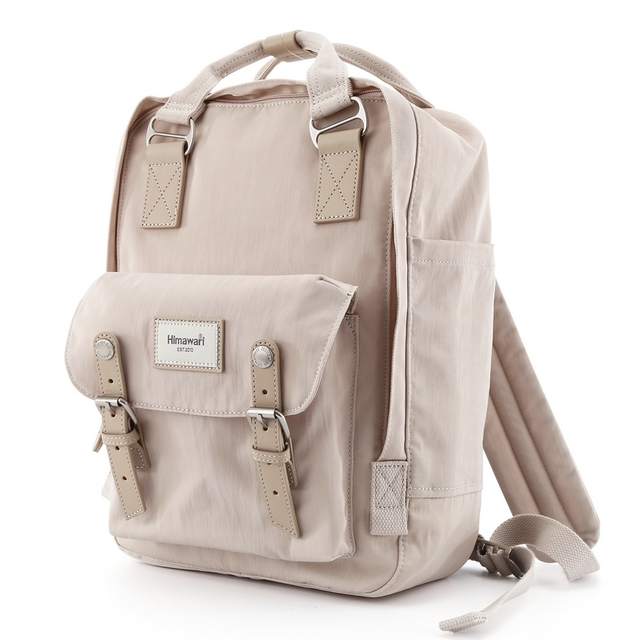Plecak Himawari HM188L na laptopa 13,3&quot; 14,1&quot; vintage - Kolor: 78. beżowy