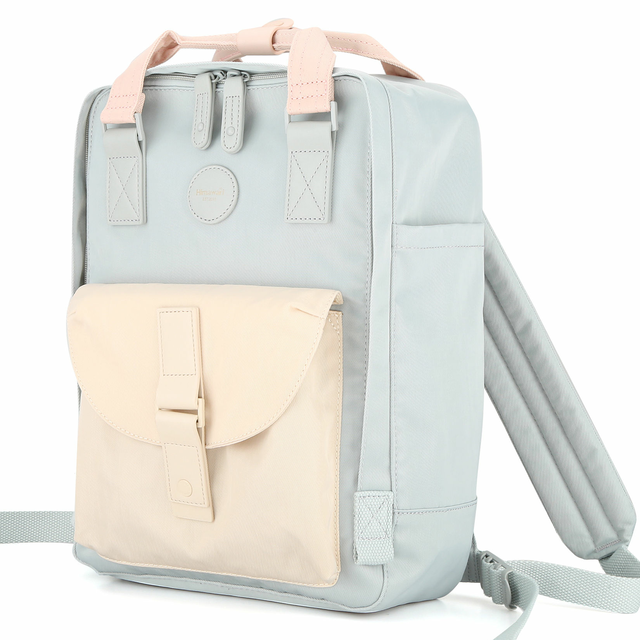 Plecak Himawari HM200 na laptopa 13,3&quot; 14,1&quot; vintage - Kolor: 02. błękitno-beżowy