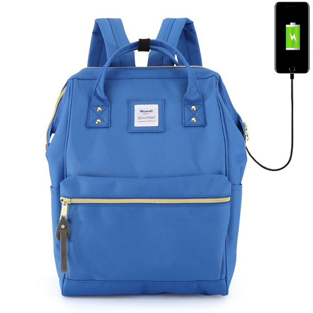Plecak Himawari 9001 na laptopa 13,3&quot; 14,1&quot; z USB - Kolor: 20. niebieski