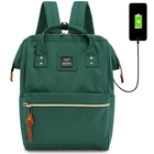 Plecak Himawari 9001 na laptopa 13,3&quot; 14,1 &quot;z USB - Kolor: 10. butelkowa zieleń