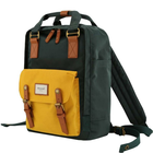 Plecak Himawari HM188L na laptopa 13,3&quot; 14,1&quot; vintage - Kolor: 56. zielono-żółty