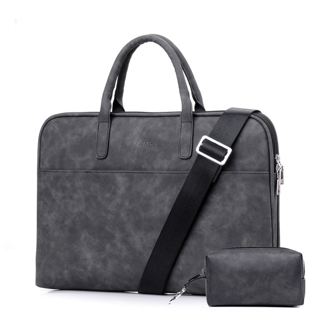 Torba damska JQ Camilla na laptopa 15,6&quot; eco skóra + etui - Kolor: grafitowy