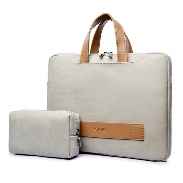 Etui/torba JQ Eva na laptopa 15,6&quot; eco skóra - Kolor: beżowy