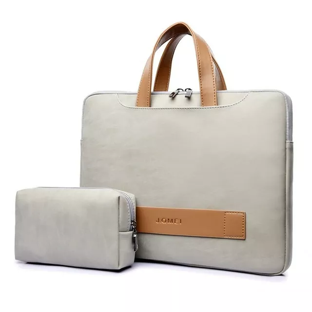 OUTLET -20% Etui/torba JQ Eva na laptopa 13,3&quot; 14,1&quot; eco skóra - Kolor: beżowy