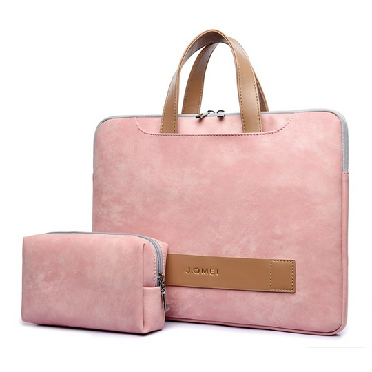 Etui/torba JQ Eva na laptopa 15,6&quot; eco skóra - Kolor: różowy