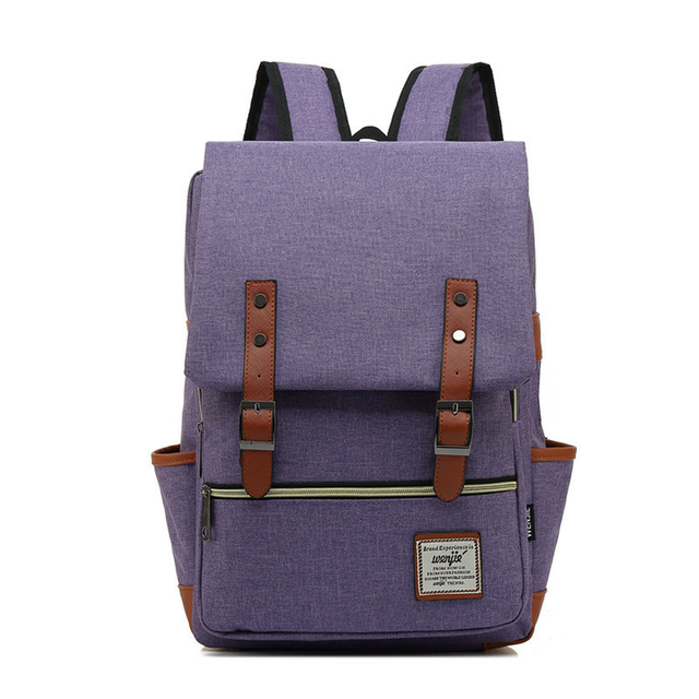 Plecak vintage Oxford na laptopa 15,6&quot;  - Kolor: fioletowy