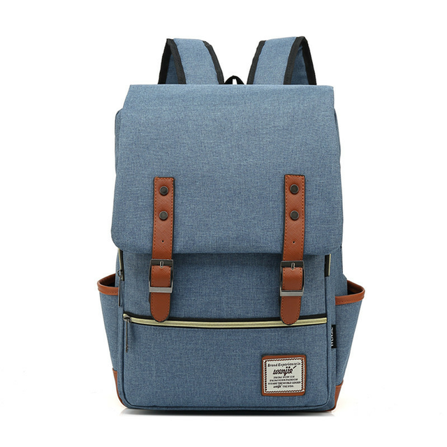 Plecak vintage Oxford na laptopa 15,6&quot;  - Kolor: jeansowy