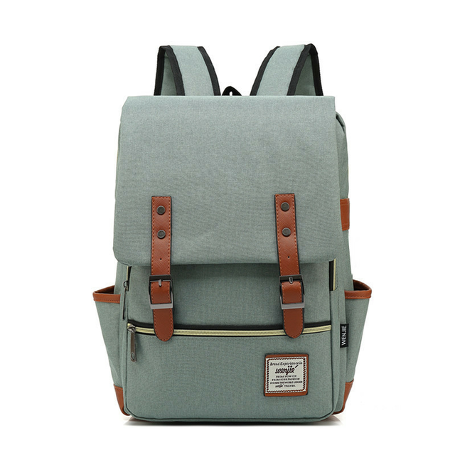 Plecak vintage Oxford na laptopa 15,6&quot;  - Kolor: jasnozielony
