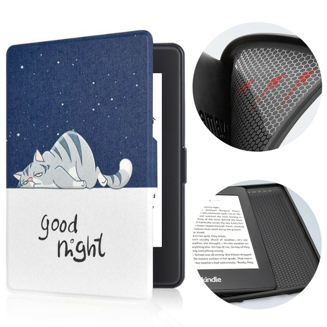 Etui Kindle Paperwhite 1/2/3 silikonowy tył wzory - Kolor: 47. Good night