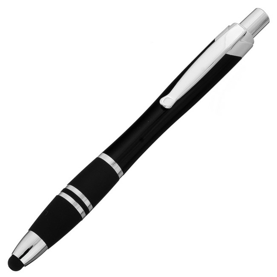 Rysik z długopisem do ekranów pojemnościowych (dotykowych) - Kolor: czarny