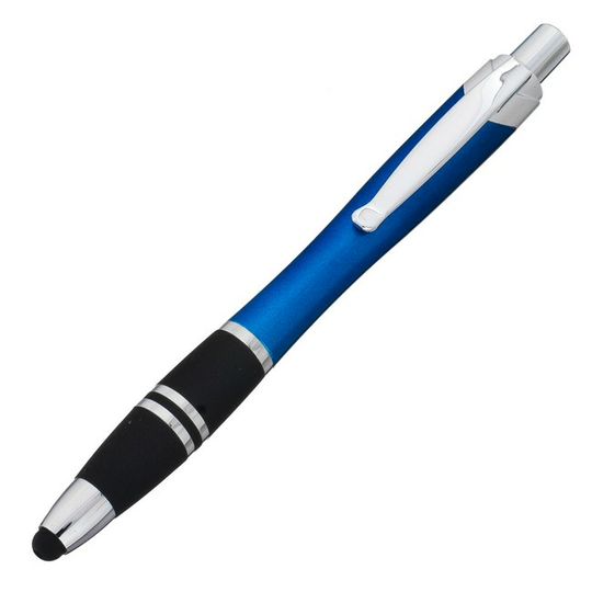 Rysik z długopisem do ekranów pojemnościowych (dotykowych) - Kolor: niebieski