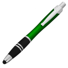 Rysik z długopisem do ekranów pojemnościowych (dotykowych) - Kolor: zielony