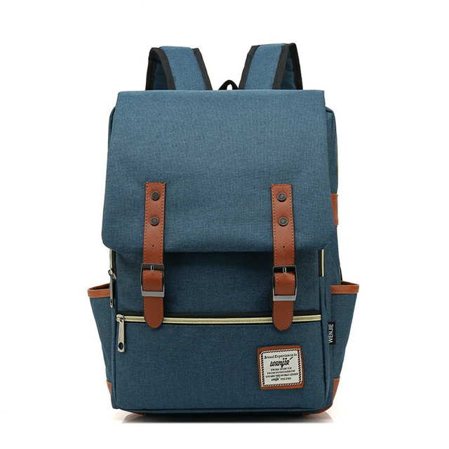 Plecak vintage Oxford na laptopa 15,6&quot;  - Kolor: granatowy