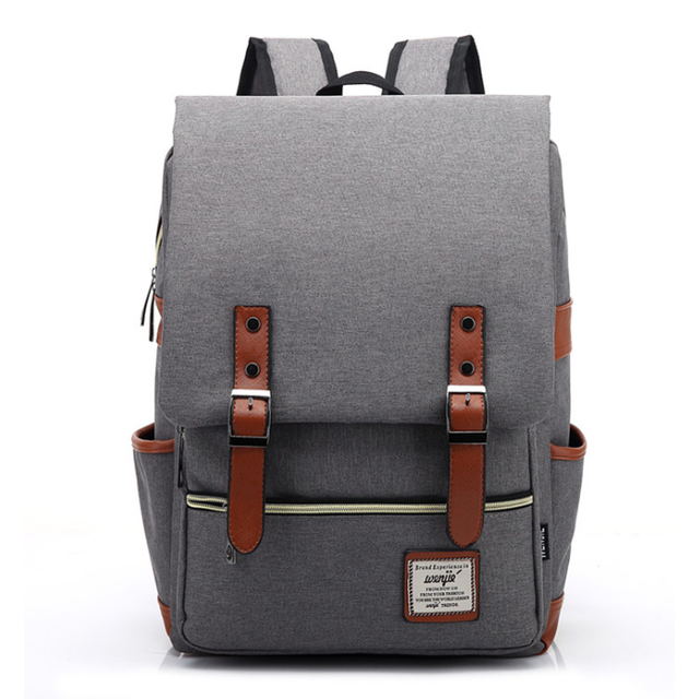 Plecak vintage Oxford na laptopa 15,6&quot;  - Kolor: szary