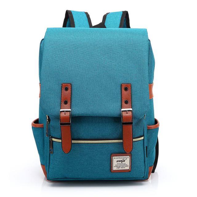 Plecak vintage Oxford na laptopa 15,6&quot;  - Kolor: turkusowy
