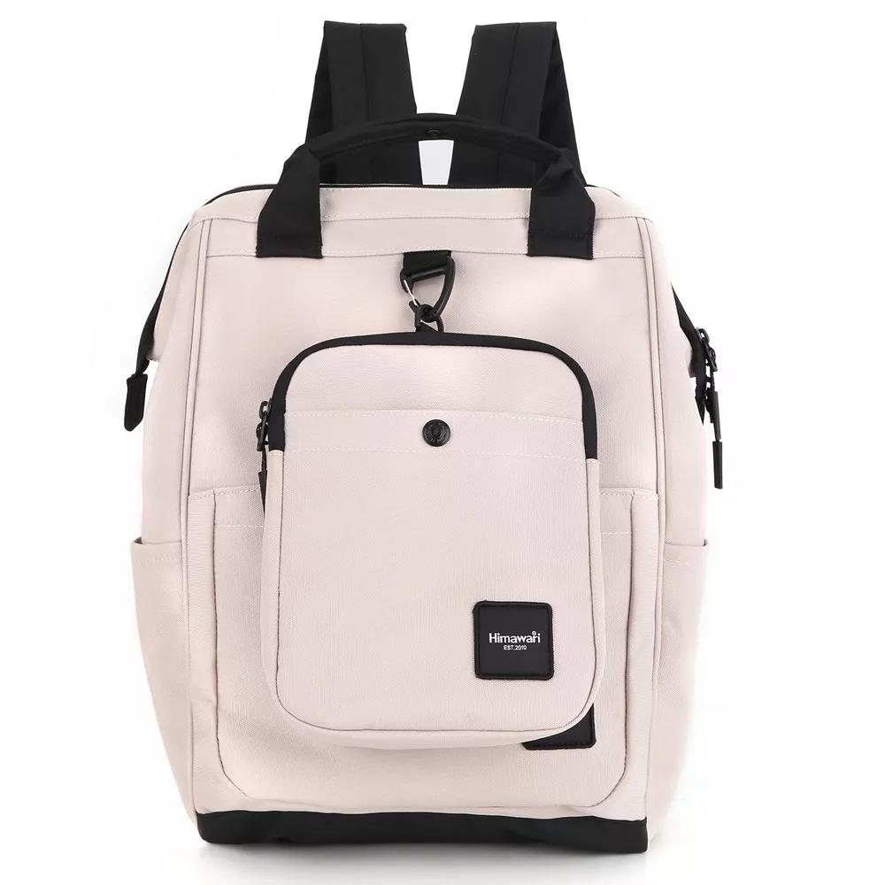Plecak Himawari 0403 na laptopa 15" + torebka - Kolor: 05. beżowy