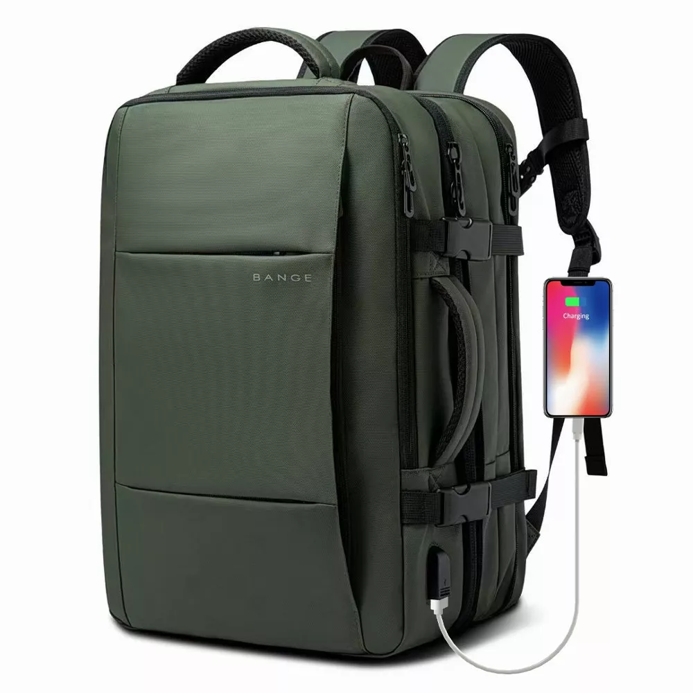 Plecak Bange na laptopa 17,3" BG-1908 bagaż podręczny z USB - Kolor: zielony