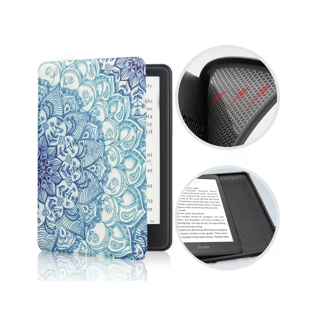 OUTLET -70% Etui Kindle Paperwhite 6 silikonowy tył 7" wzory  - Kolor: 03. Mandala