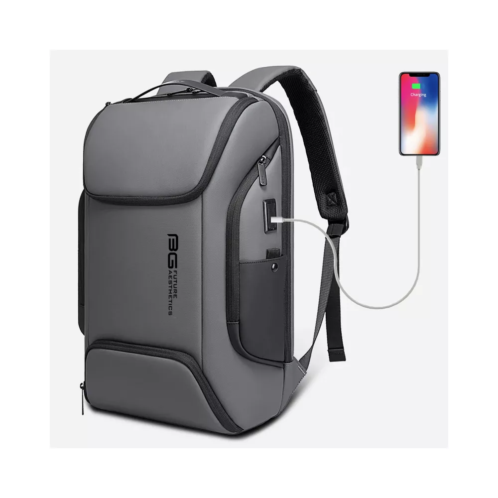 Plecak Bange na laptopa 15,6" BG-7267 z USB - Kolor: szary