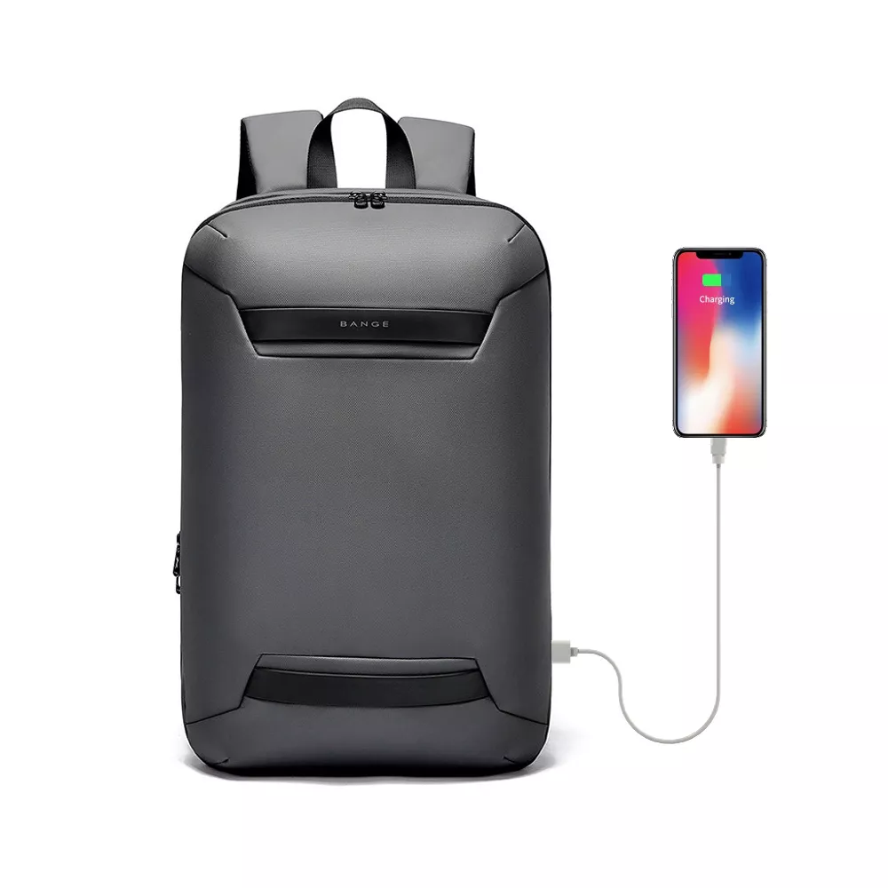 Plecak Bange na laptopa 15,6" BG-7677 z USB - Kolor: szary