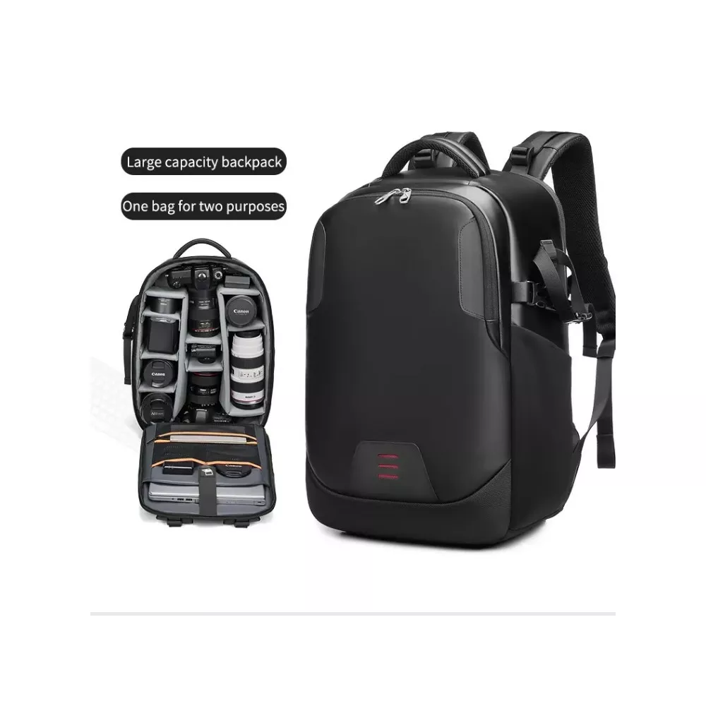 Antykradzieżowy plecak fotograficzny Outwalk 7717 na aparat + laptopa 17,3" (1)