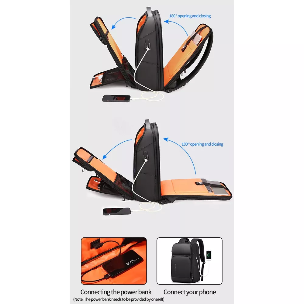 Plecak FRN na laptopa 15,6" 8289 z USB bagaż podręczny