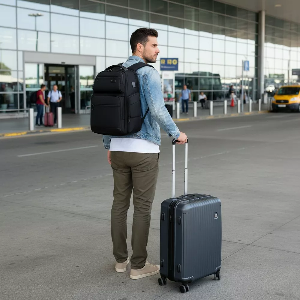 Plecak FRN na laptopa 15,6" FRN9122 z USB bagaż podręczny RFID Protection