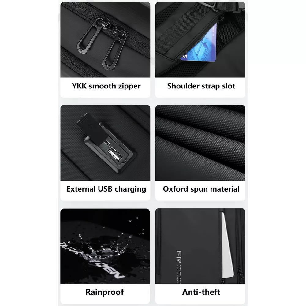 Plecak FRN na laptopa 17,3" FRN8038 powiększany z USB