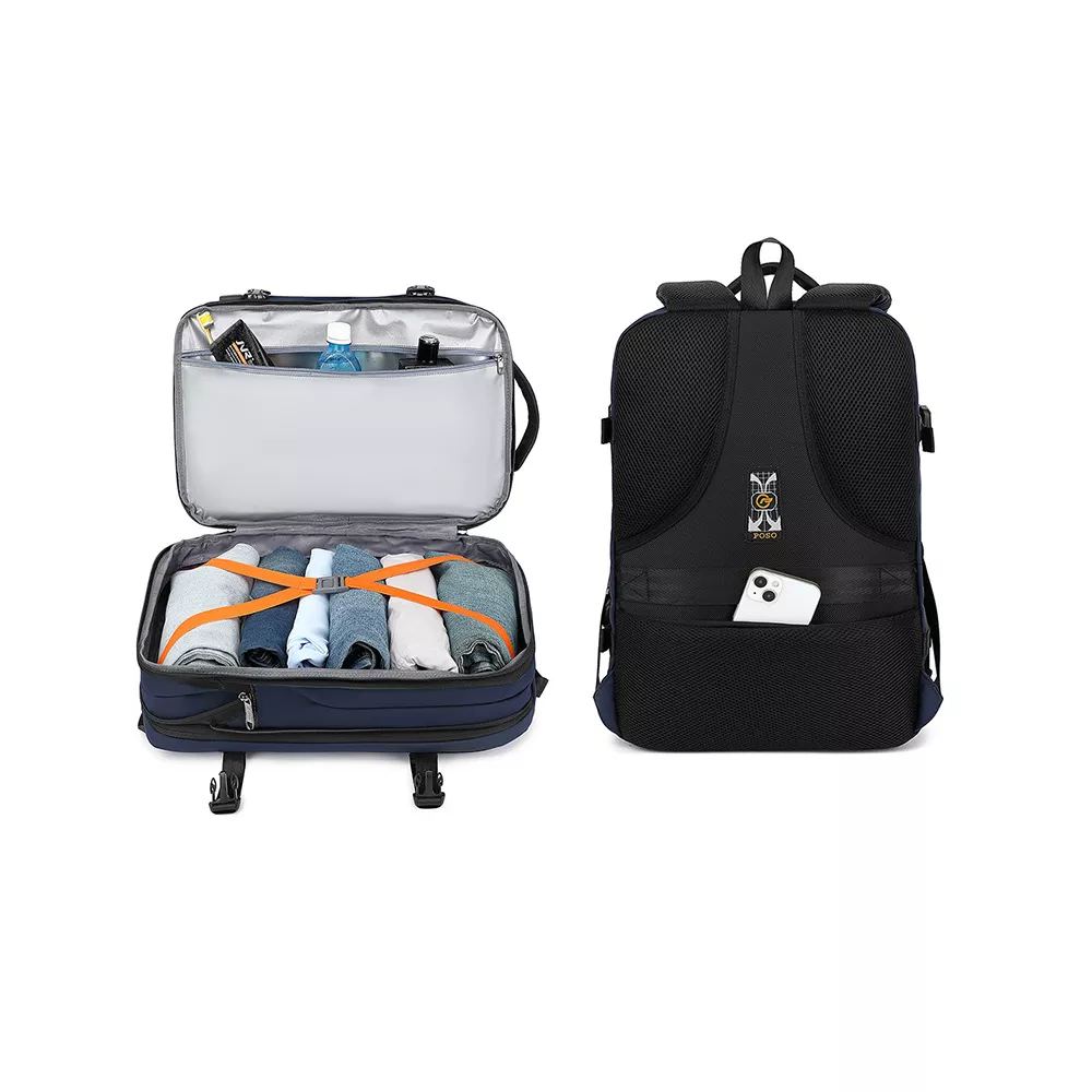 Plecak Poso na laptopa 17,3" z USB bagaż podręczny PS-660