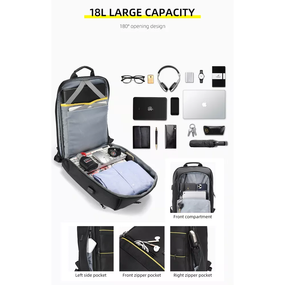 Plecak Tigernu na laptopa 15,6" T-B3966 ochrona RFID i USB