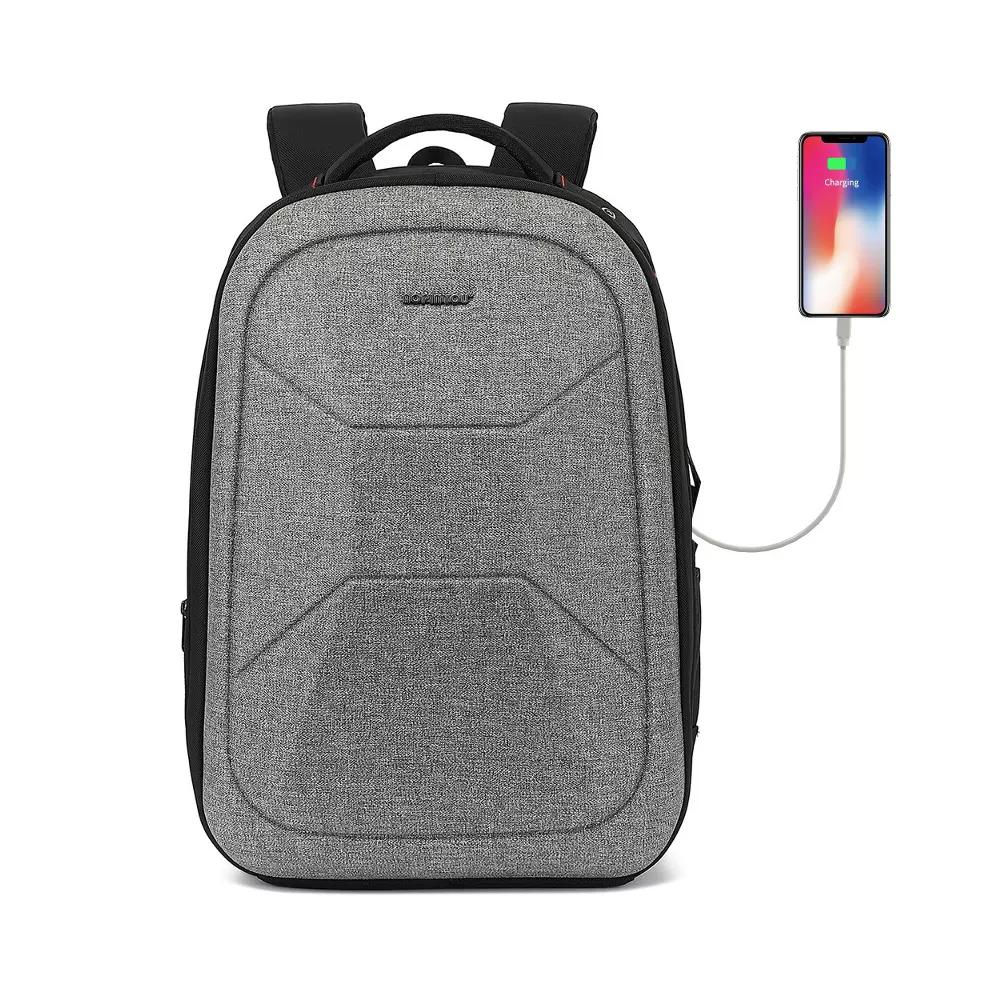 Plecak AoPin AP-61 na laptopa 17,3" bardzo pojemny z USB i RFID - Kolor: szary