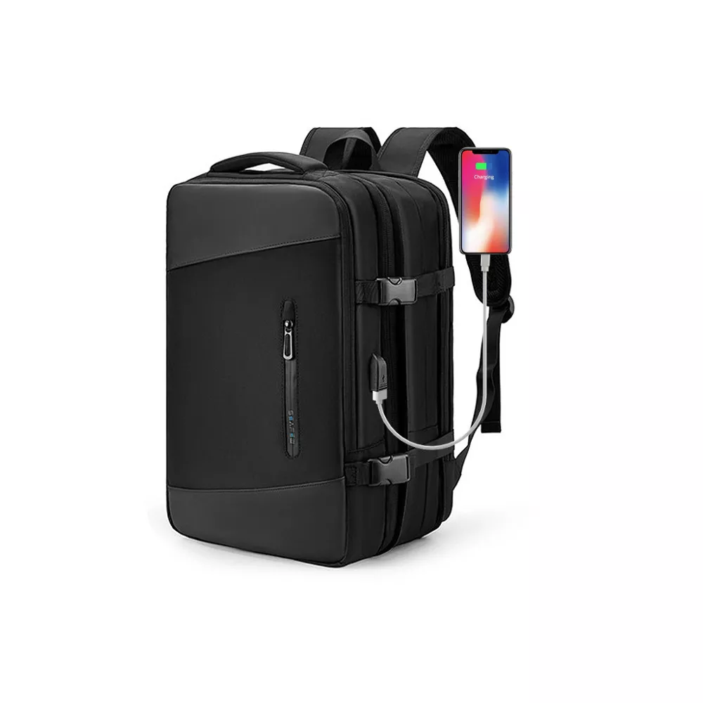 Plecak Macwave Traveler na laptopa 17,3" AX9169 bagaż podręczny z USB - Kolor: czarny