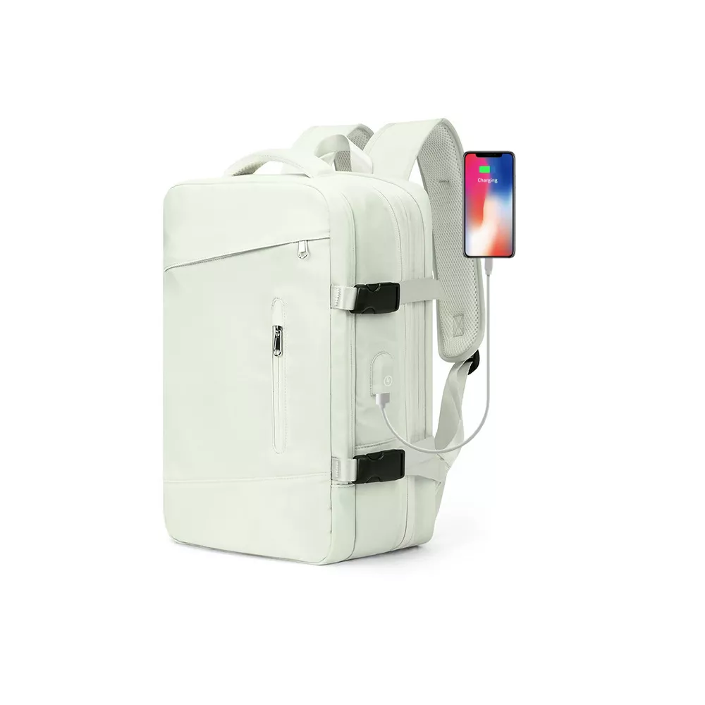 Plecak Macwave Traveler na laptopa 17,3" AX9169 bagaż podręczny z USB - Kolor: pistacjowy